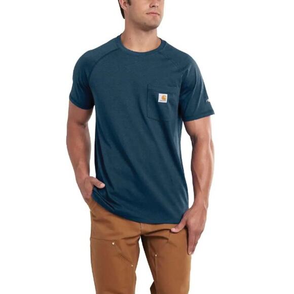 NWT Carhartt Men's Relaxed Fit Large Cotton Short-Sleeve T-Shirt Blue Size 3XL - Picture 1 of 11